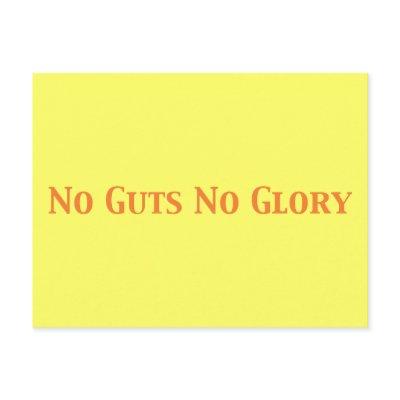 No Guts No Glory Gifts Postcard