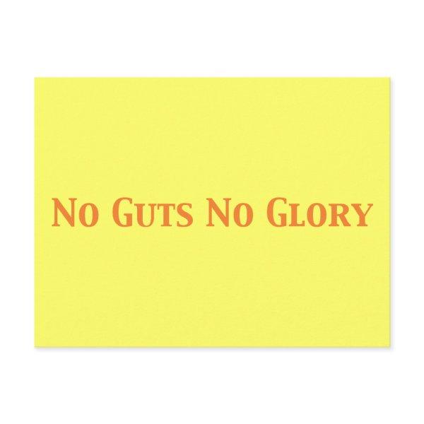No Guts No Glory Gifts Postcard