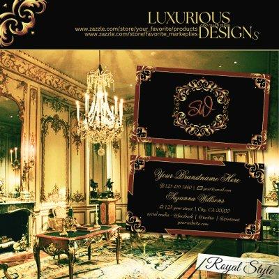 Noble Black Brown Gold with Monogram Impressive