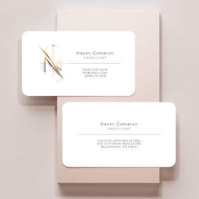 Noble Calligraphy: Gold & Black Gradient Monogram