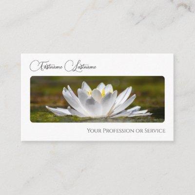 Noble florist white water lily calligraphy QR-Code