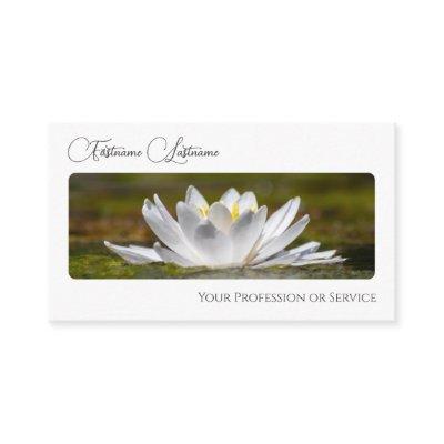 Noble florist white water lily calligraphy QR-Code