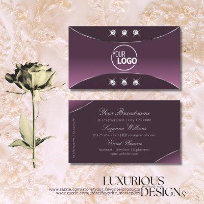 Noble Purple with Silver Decor Diamonds and Logo