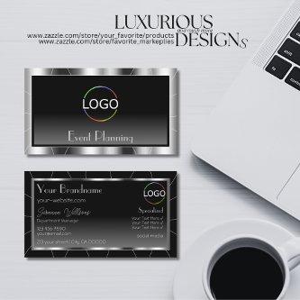 Noble Silver Frame Black Gradient Chic with Logo