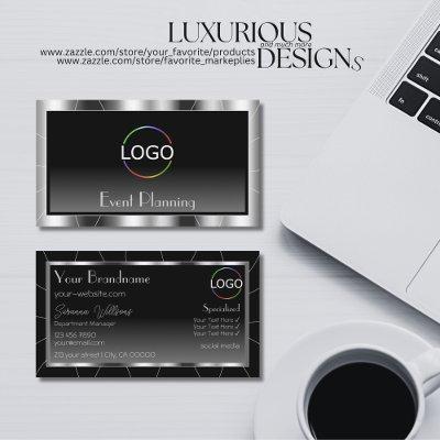 Noble Silver Frame Black Gradient Chic with Logo