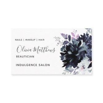 Nocturnal Floral Watercolor Navy Blue Social