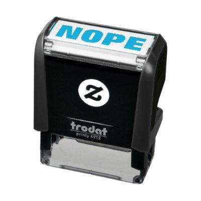 NOPE Funny Meme Simple Typography Cute Humorous Self-inking Stamp