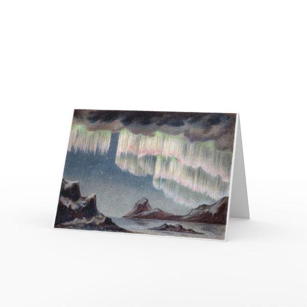 northern lights vintage Polar Lights Vintage old Note Card