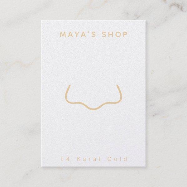 Nose Piercing Jewelry Display Card