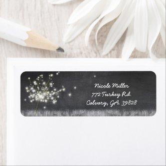 Nostalgic Chalkboard Dandelions Business Label