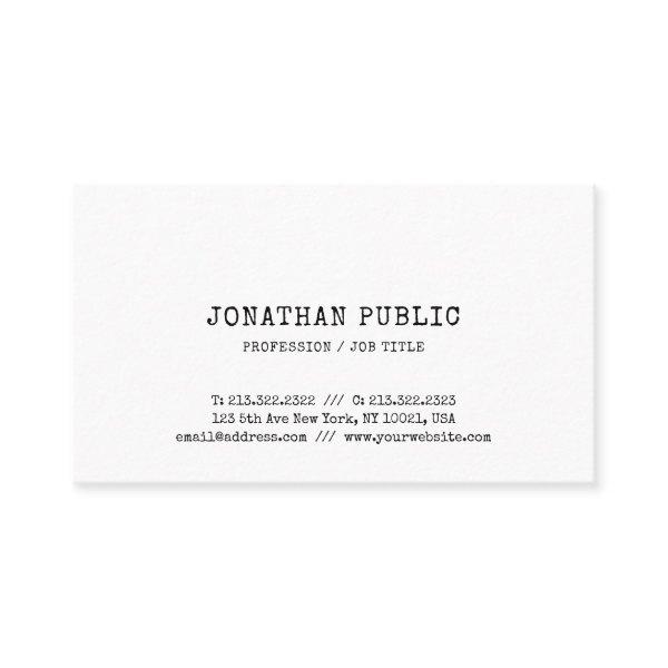 Nostalgic Classic Look Elite Design Simple Plain