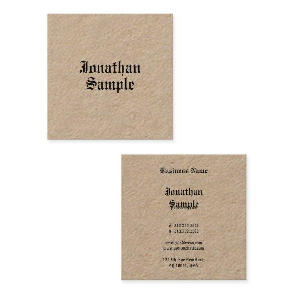 Nostalgic Classic Look Luxury Premium Kraft Square