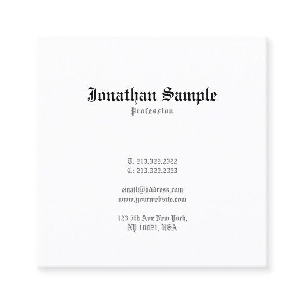 Nostalgic Classic Simple Chic Design Old English Square