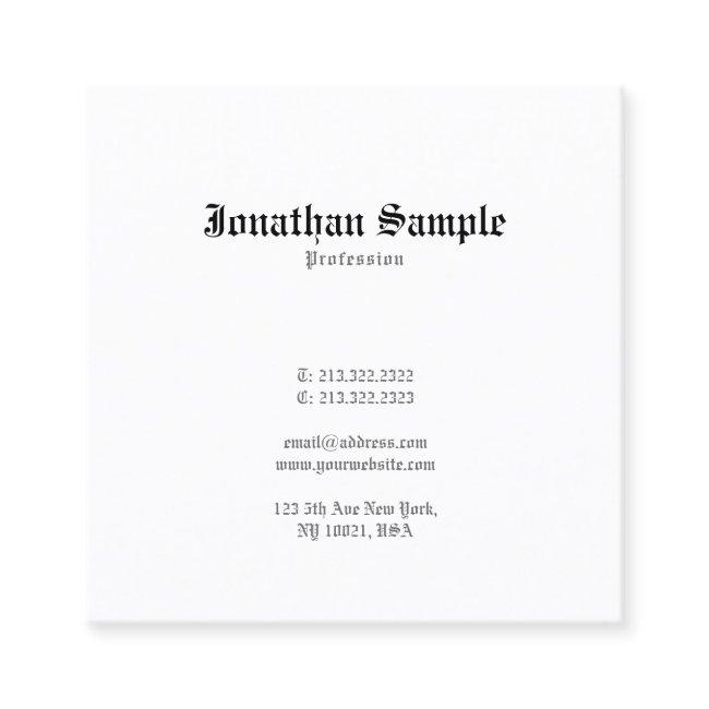 Nostalgic Classic Simple Chic Design Old English Square