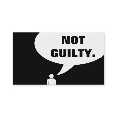NOT GUILTY. speech bubble