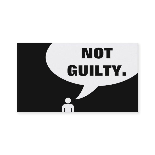 NOT GUILTY. speech bubble