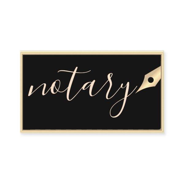 Notary Agent Pen Logo Freelance Calligraphy Writer