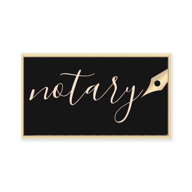 Notary Agent Pen Logo Freelance Calligraphy Writer