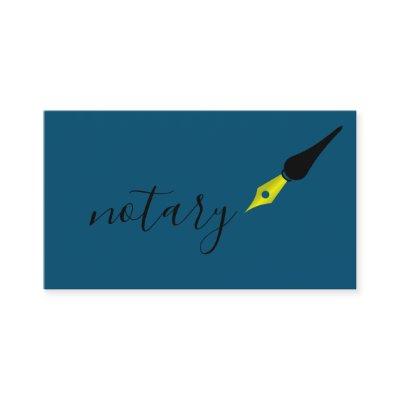 Notary Agent Pen Logo Freelance Calligraphy Writer