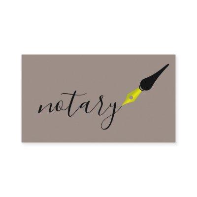 Notary Agent Pen Logo Freelance Calligraphy Writer