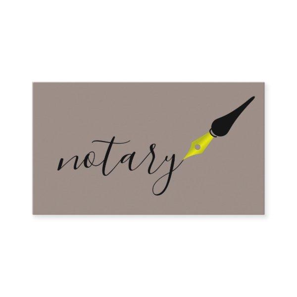 Notary Agent Pen Logo Freelance Calligraphy Writer
