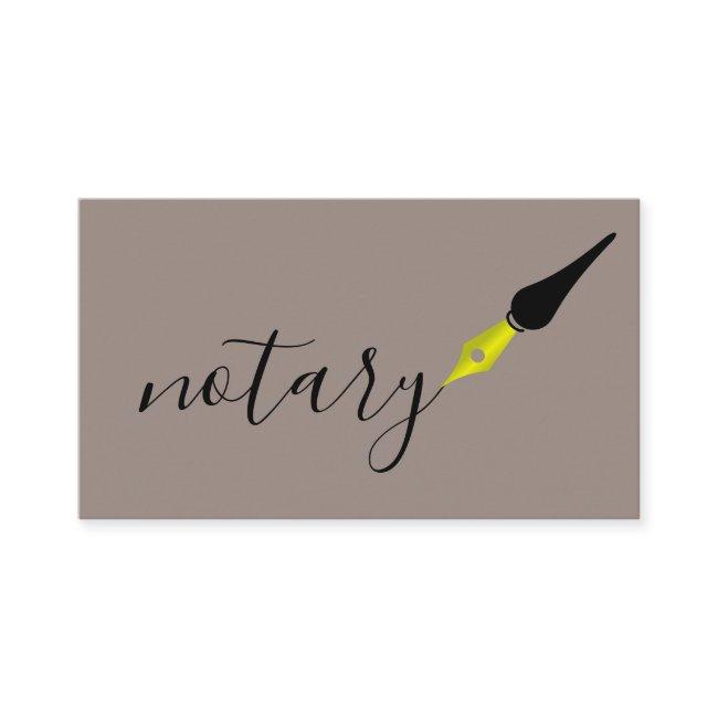 Notary Agent Pen Logo Freelance Calligraphy Writer