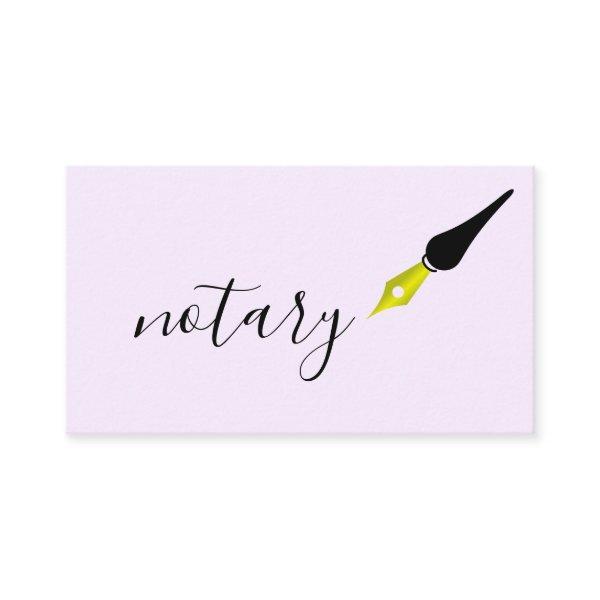 Notary Agent Pen Logo Freelance Calligraphy Writer