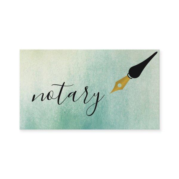 Notary Agent Pen Logo Freelance Calligraphy Writer