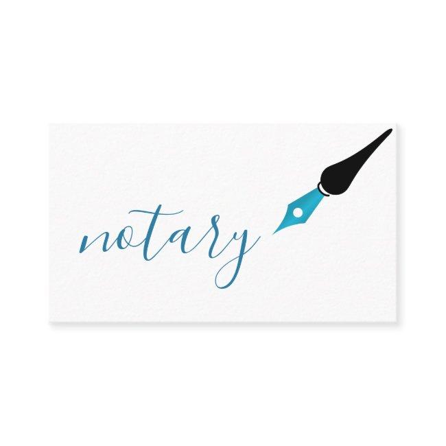 Notary Agent Pen Logo Freelance Calligraphy Writer