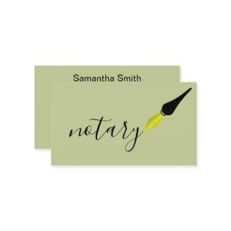 Notary Agent Pen Logo Freelance Calligraphy Writer