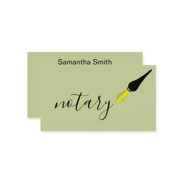 Notary Agent Pen Logo Freelance Calligraphy Writer