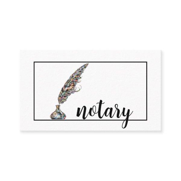 Notary Agent Pen Logo Freelance Calligraphy Writer