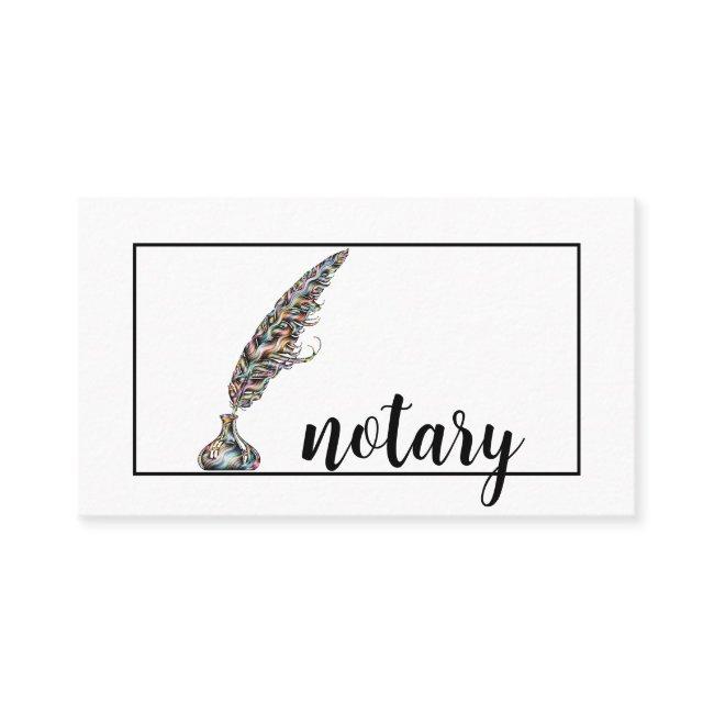 Notary Agent Pen Logo Freelance Calligraphy Writer