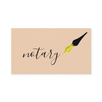 Notary Agent Pen Logo Freelance Calligraphy Writer
