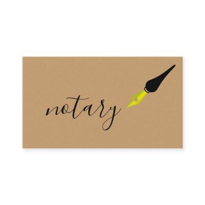 Notary Agent Pen Logo Freelance Calligraphy Writer