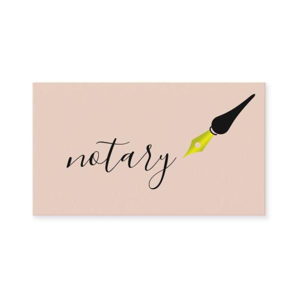 Notary Agent Pen Logo Freelance Calligraphy Writer