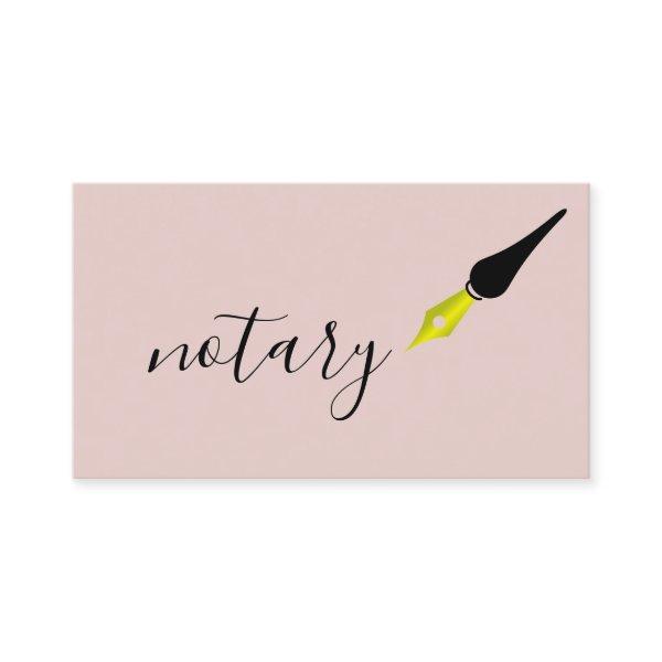 Notary Agent Pen Logo Freelance Calligraphy Writer