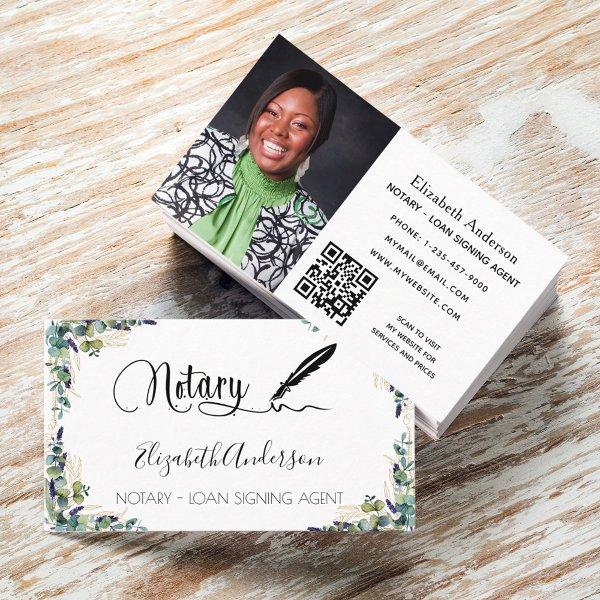 Notary loan signing agent eucalyptus photo QR code