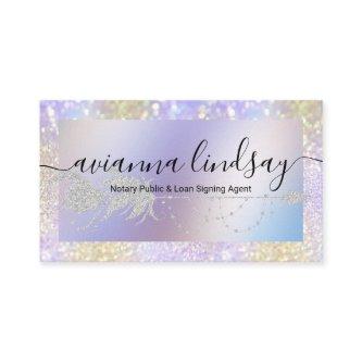 Notary Loan Signing Agent Glitter Hologram