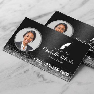Notary Loan Signing Agent Modern Black Photo