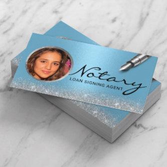 Notary Loan Signing Agent Modern Blue Photo