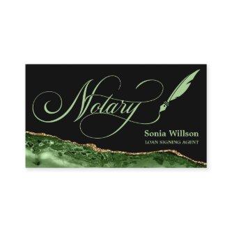 Notary Loan Signing Agent Modern Emerald Green  Bu
