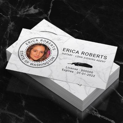 Notary Loan Signing Agent Modern Marble Photo