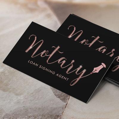 Notary Loan Signing Agent Rose Gold 3D Script