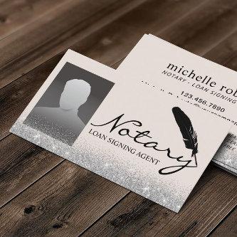 Notary Loan Signing Agent Silver Glitter Photo
