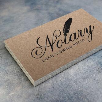 Notary Loan Signing Agent Typography Kraft