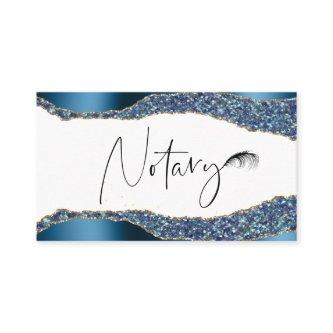 *~* NOTARY PHOTO Pen Feather Signing Agent Glitter