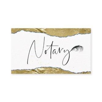 *~* NOTARY PHOTO Pen Feather Signing Agent GOLD