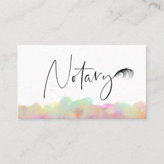*~* NOTARY PHOTO Pen Feather Signing Agent Pastel