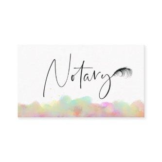 *~* NOTARY PHOTO Pen Feather Signing Agent Pastel